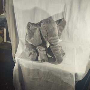 IKEA Extra Large Soft Gray Plush Elephant 20" X 18" X 18"